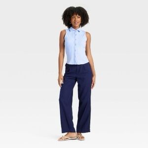 Ribbed Collared Tank Top - A New Day NWOT szL